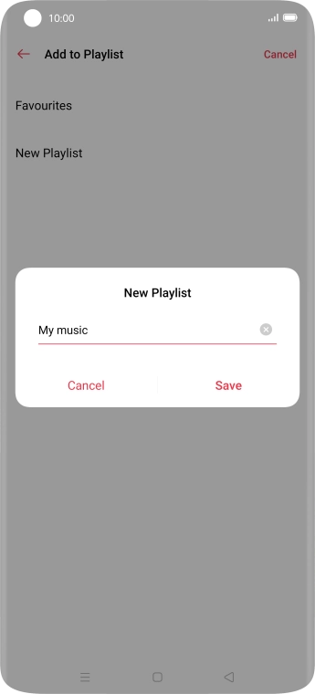 Key in a name for the playlist and press Save.