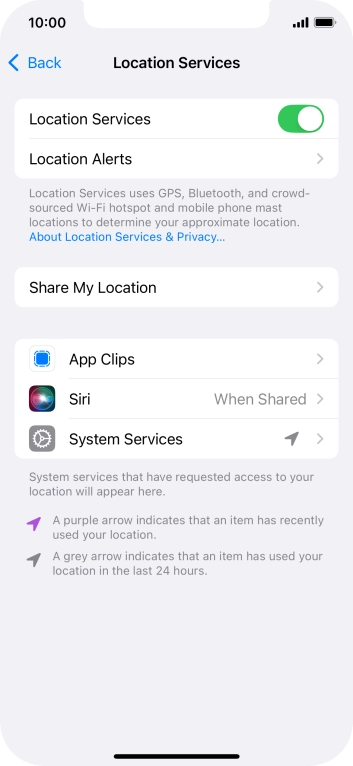Press the required app.