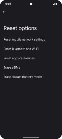 Press Reset mobile network settings.