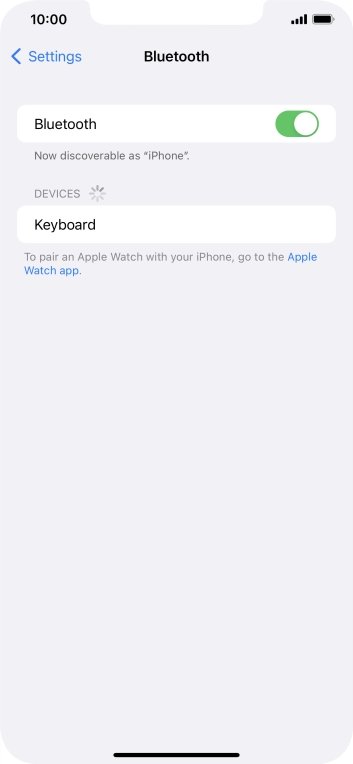 Press the required Bluetooth device and follow the instructions on the screen to pair the device with your phone.