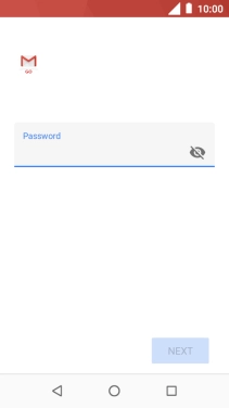 Press the field below 'Password' and key in the password for your email account.