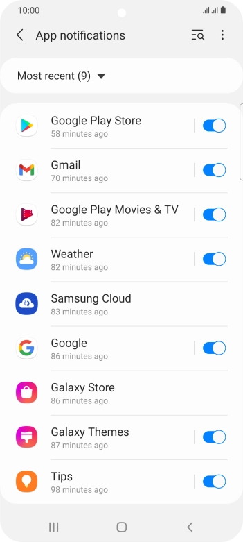 Press the drop down list. Press the drop down list.