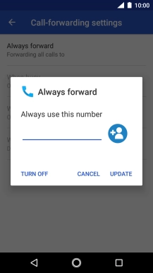 Press TURN OFF.