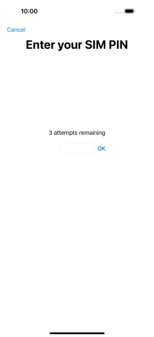 If your SIM is locked, key in your SIM PIN and press OK. The default SIM PIN is 0000.