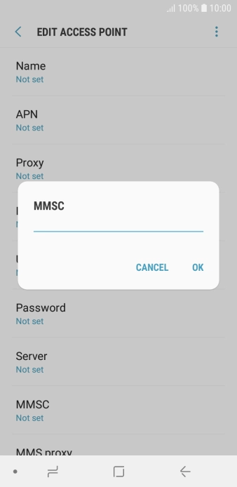 Key in http://mmsc.mms.o2.co.uk:8002 and press OK.