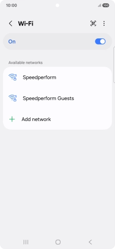 Press the required WiFi network.