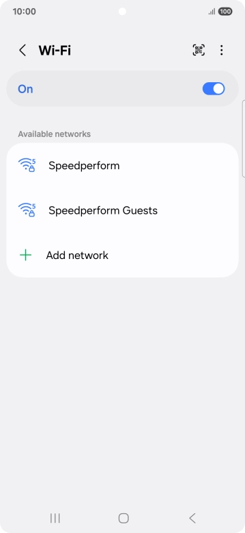 Press the required WiFi network.