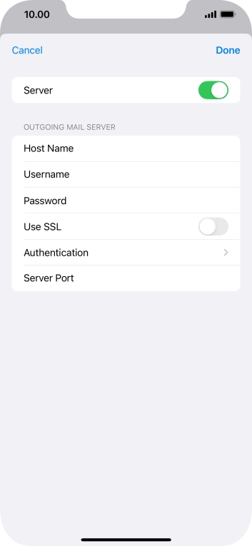 Press the indicator next to 'Use SSL' to turn on the function. Press the indicator next to 'Use SSL' to turn on the function.