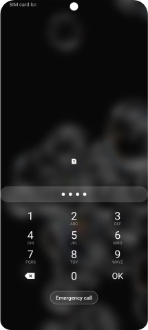 Key in your SIM PIN and press OK. The default SIM PIN is 0000.