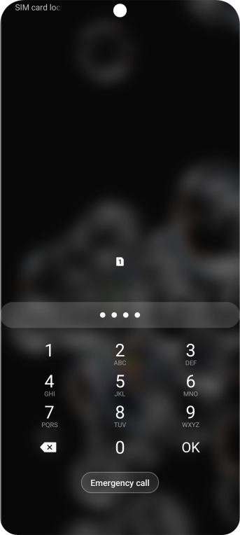 Key in your SIM PIN and press OK. The default SIM PIN is 0000.
