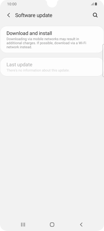 Press Download and install. If a new software version is available, it's displayed. Follow the instructions on the screen to update the phone software.