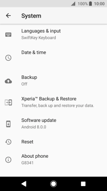 Press Software update. If a new software version is available, it's displayed. Follow the instructions on the screen to update the phone software.