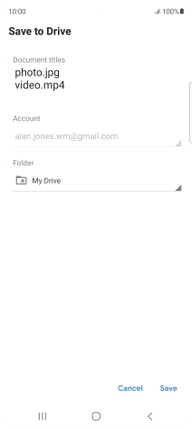 Press the field below 'Folder' and go to the required folder.