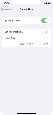 Press the indicator next to 'Set Automatically' to turn on the function.