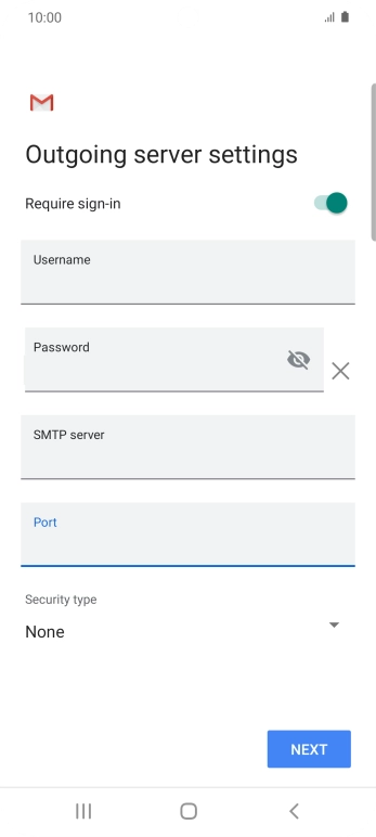 Press the drop down list below 'Security type'. Press the drop down list below 'Security type'.
