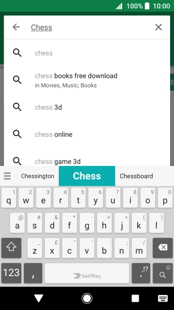 Key in the name or subject of the required app and press the search icon.