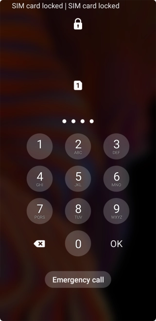 Key in your SIM PIN and press OK. The default SIM PIN is 0000.