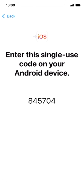 Follow the instructions on the screen and in the 'Move to iOS' app to transfer the content from the Android phone to your phone and set up your phone and prepare it for use.