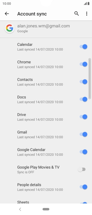Press the Home key to return to the home screen.