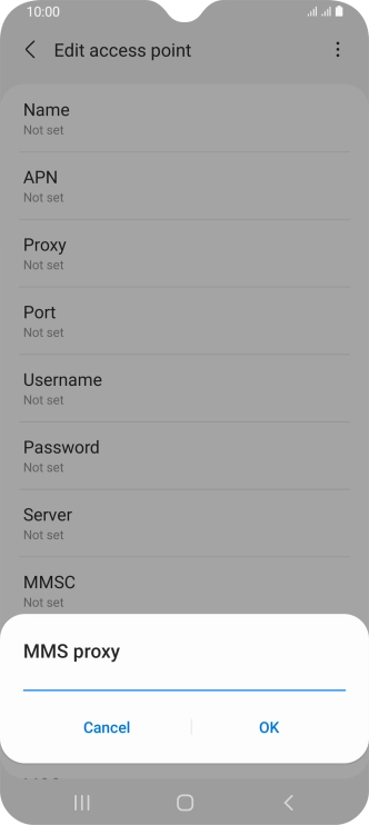 Key in 82.132.254.1 and press OK. Key in 82.132.254.1 and press OK.
