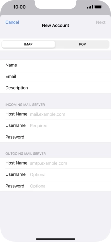 Press IMAP.