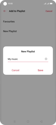 Key in a name for the playlist and press Save.