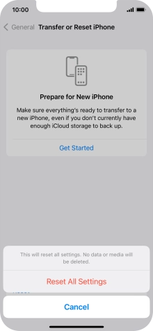 Press Reset All Settings.