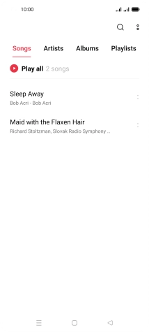 Press the required category and go to the required audio file.