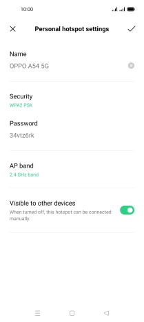 Press the field below 'Name' and key in the required name.