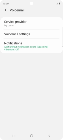 Press Voicemail settings.