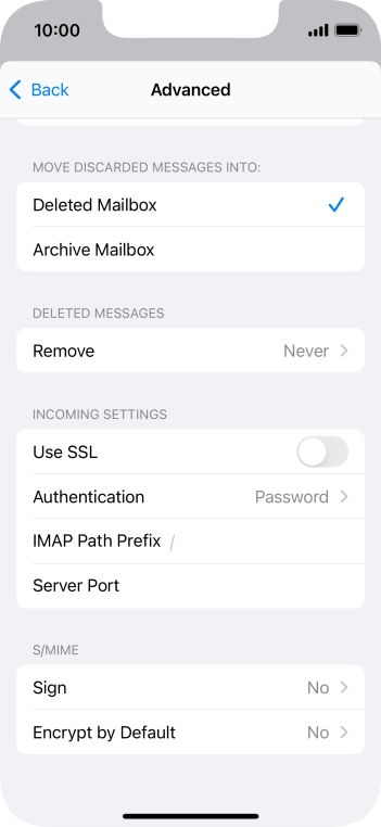 Press the indicator next to 'Use SSL' to turn on the function. Press the indicator next to 'Use SSL' to turn on the function.