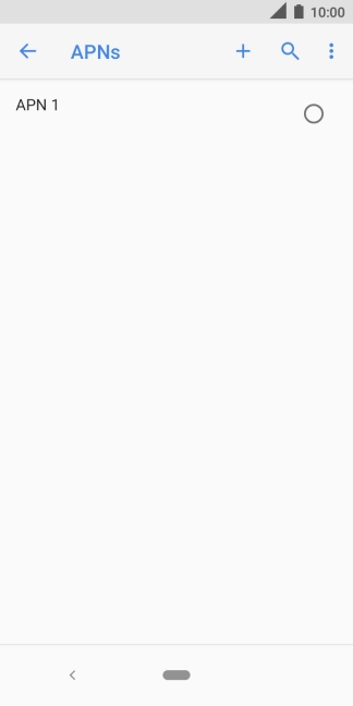 Press the new data connection icon.