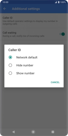Press Show number to turn on caller identification.