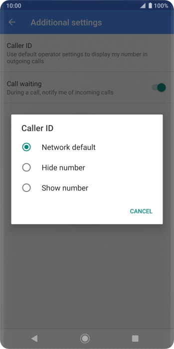 Press Show number to turn on caller identification.