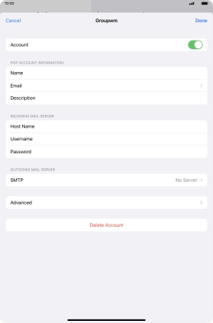 Press SMTP.