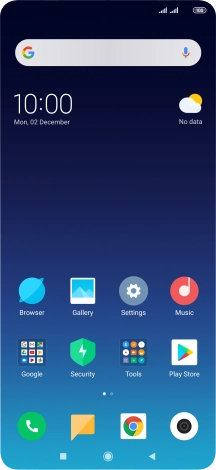 Press the message icon.