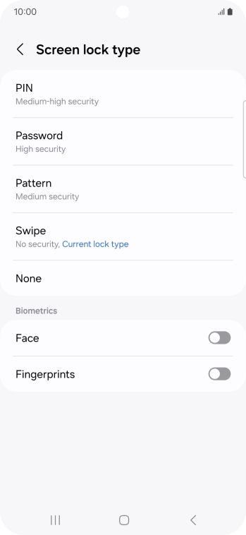 Press Fingerprints.