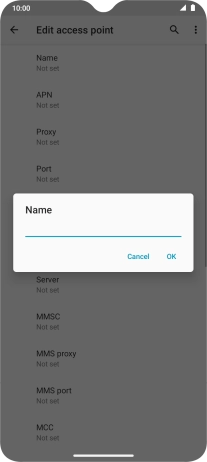 Key in O2 UK Internet and press OK.