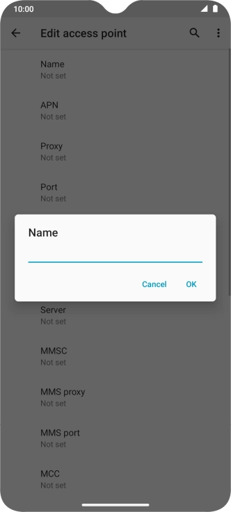 Key in O2 UK Internet and press OK.