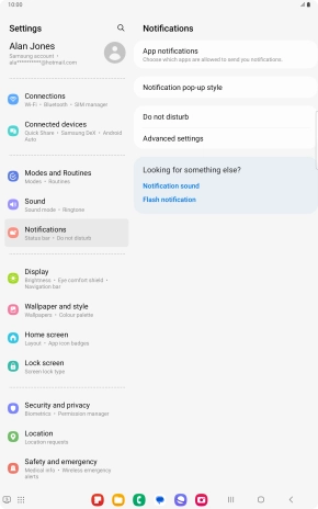 Press App notifications.