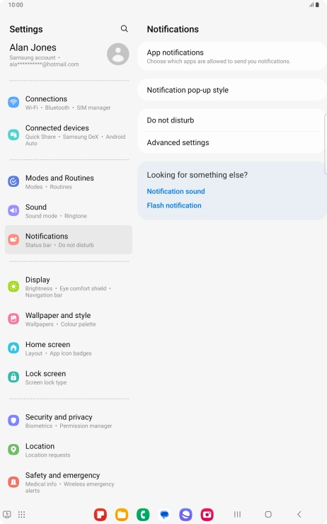 Press App notifications.