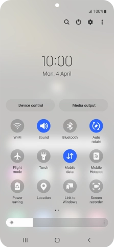 Press the settings icon.