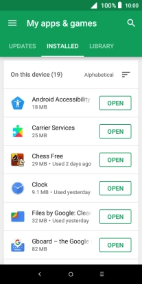 Press the required app.