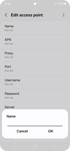 Key in O2 UK Internet and press OK.
