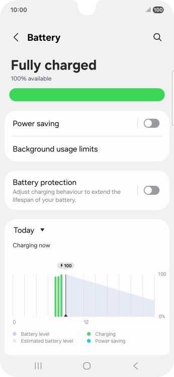 Press Power saving.