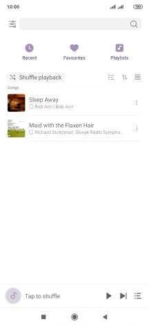 Press the required audio file.