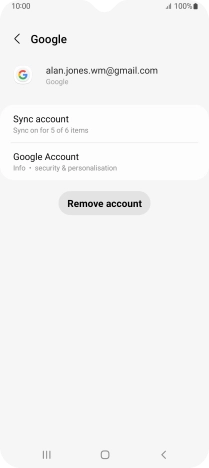 Press Sync account.