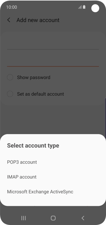 Press POP3 account.