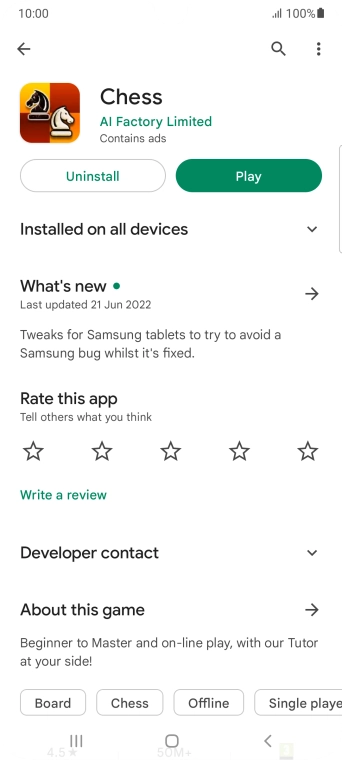 Press Uninstall.
