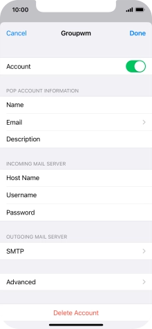 Press SMTP.